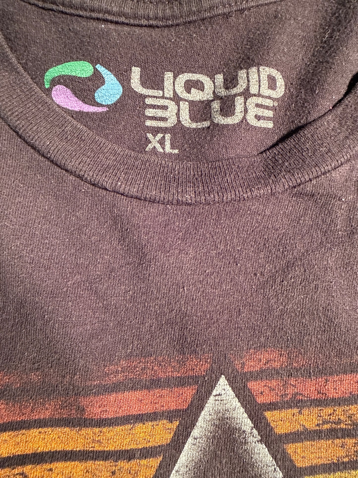 Pink Floyd Dark Side of the Moon Liquid Blue Prism Tee
