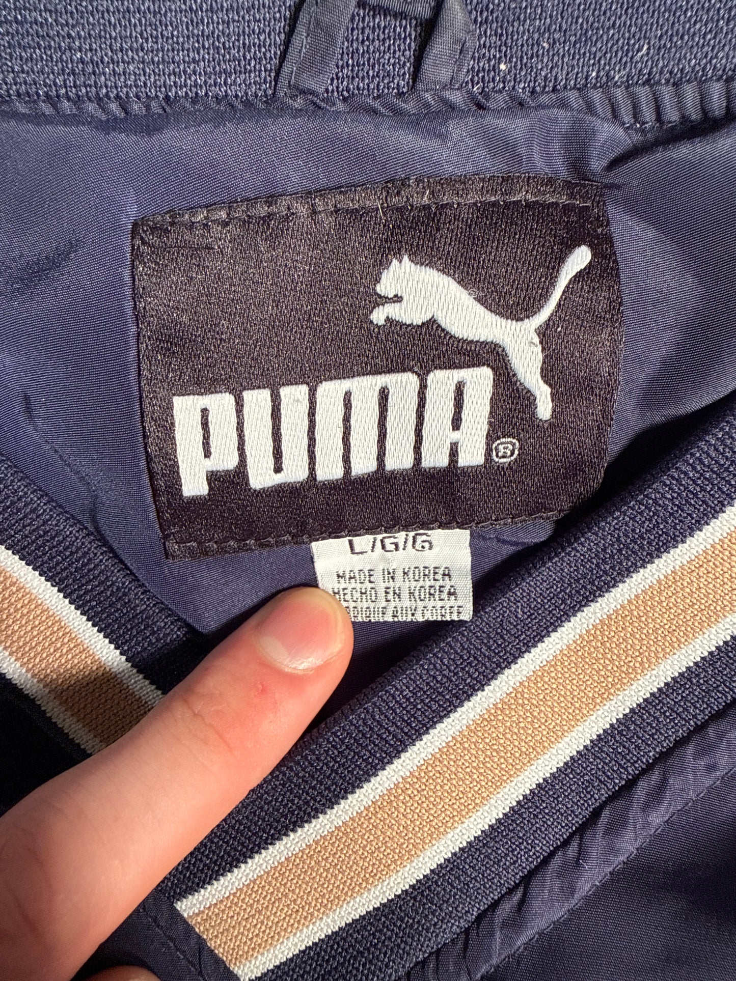 Vintage 90s Puma Notre Dame Fighting Irish Pullover Windbreaker Jacket