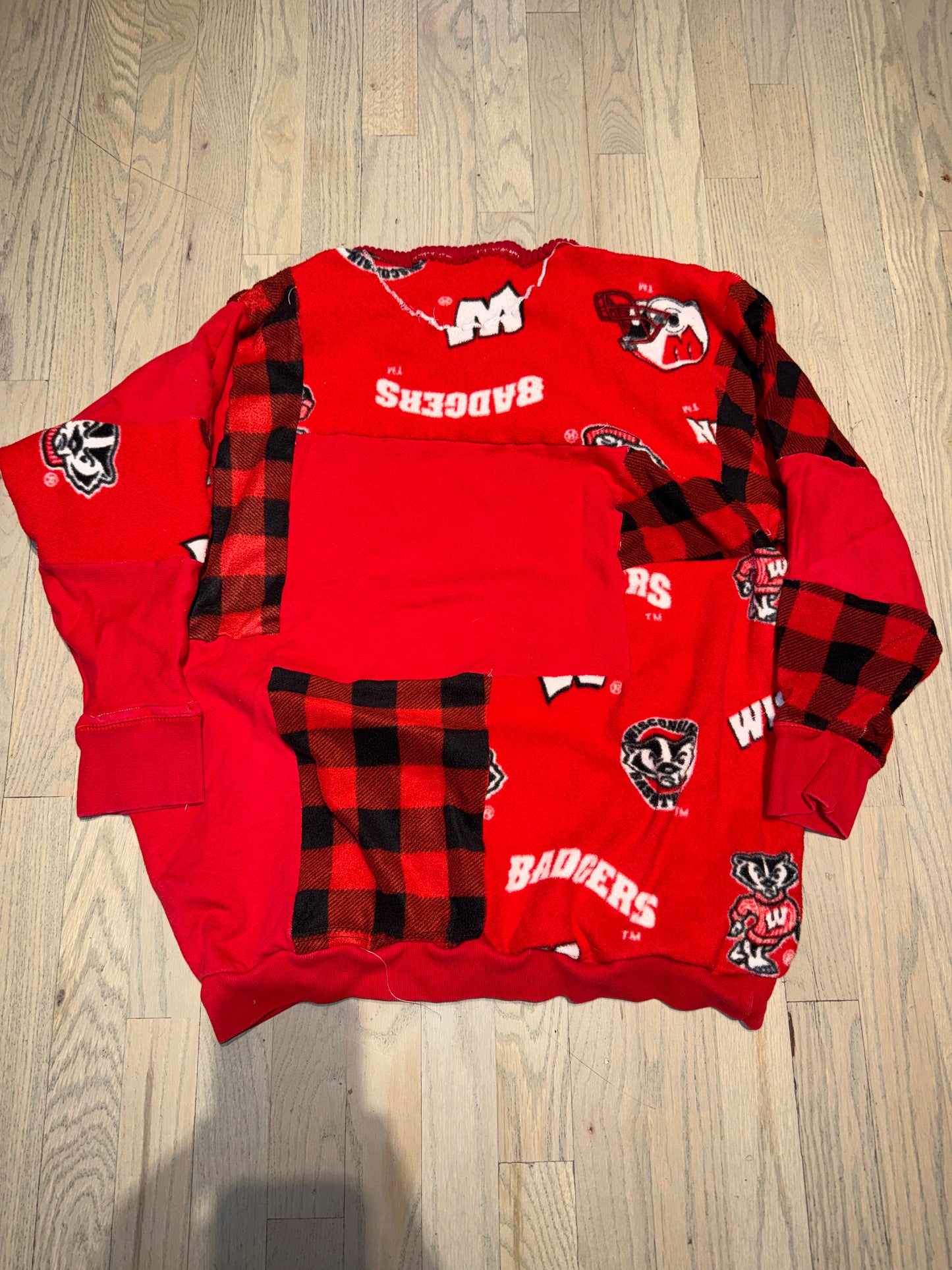 1 of 1 Wisconsin Badgers Hand Made Patch Crew