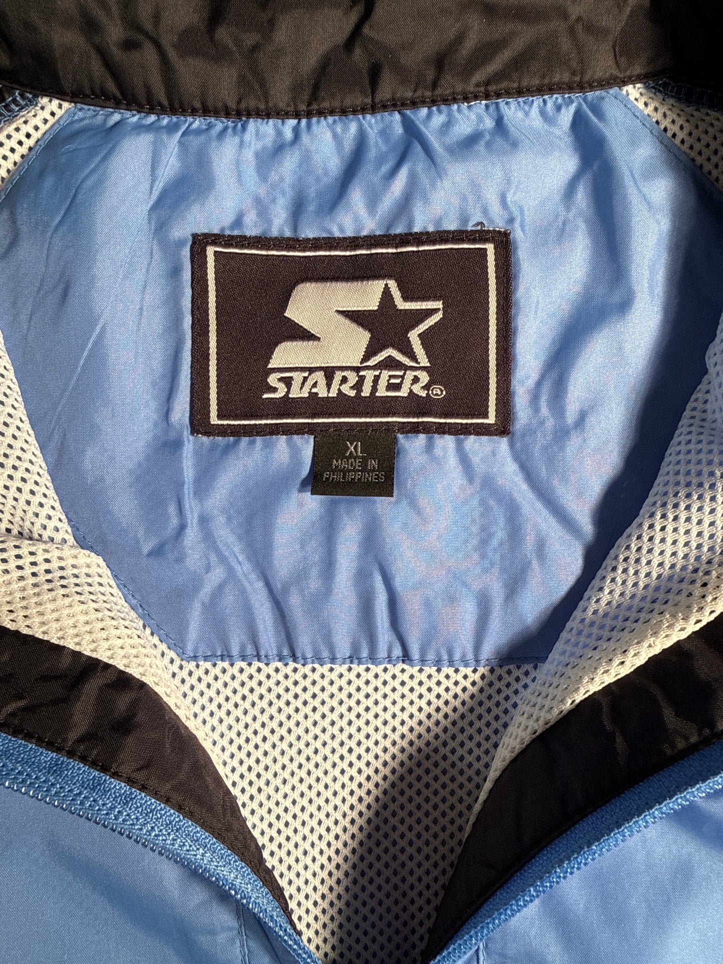 Vintage Starter Light Blue Half-Zip Pullover Windbreaker Jacket