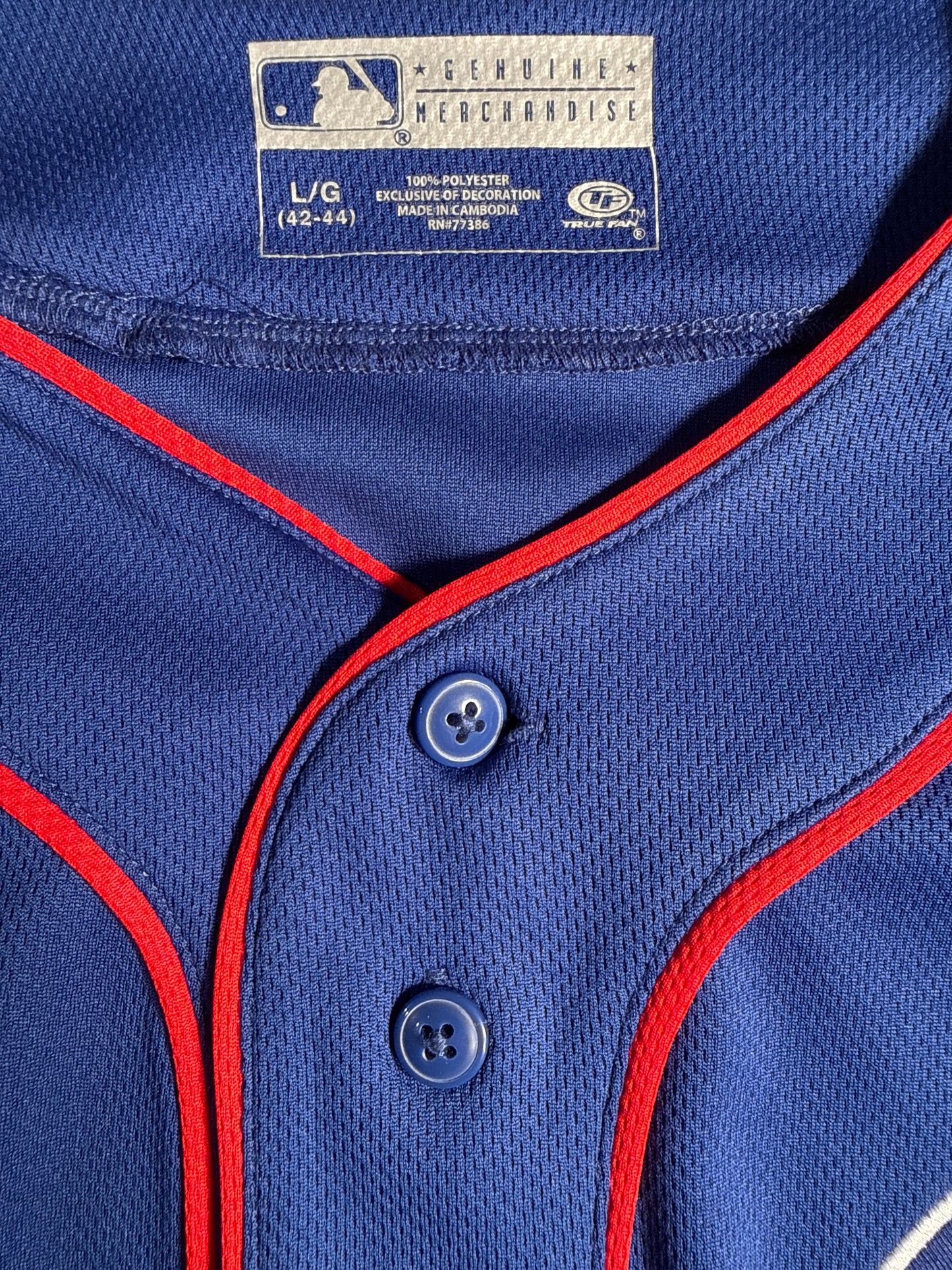 Chicago Cubs True Fan Blue Blank Baseball Jersey