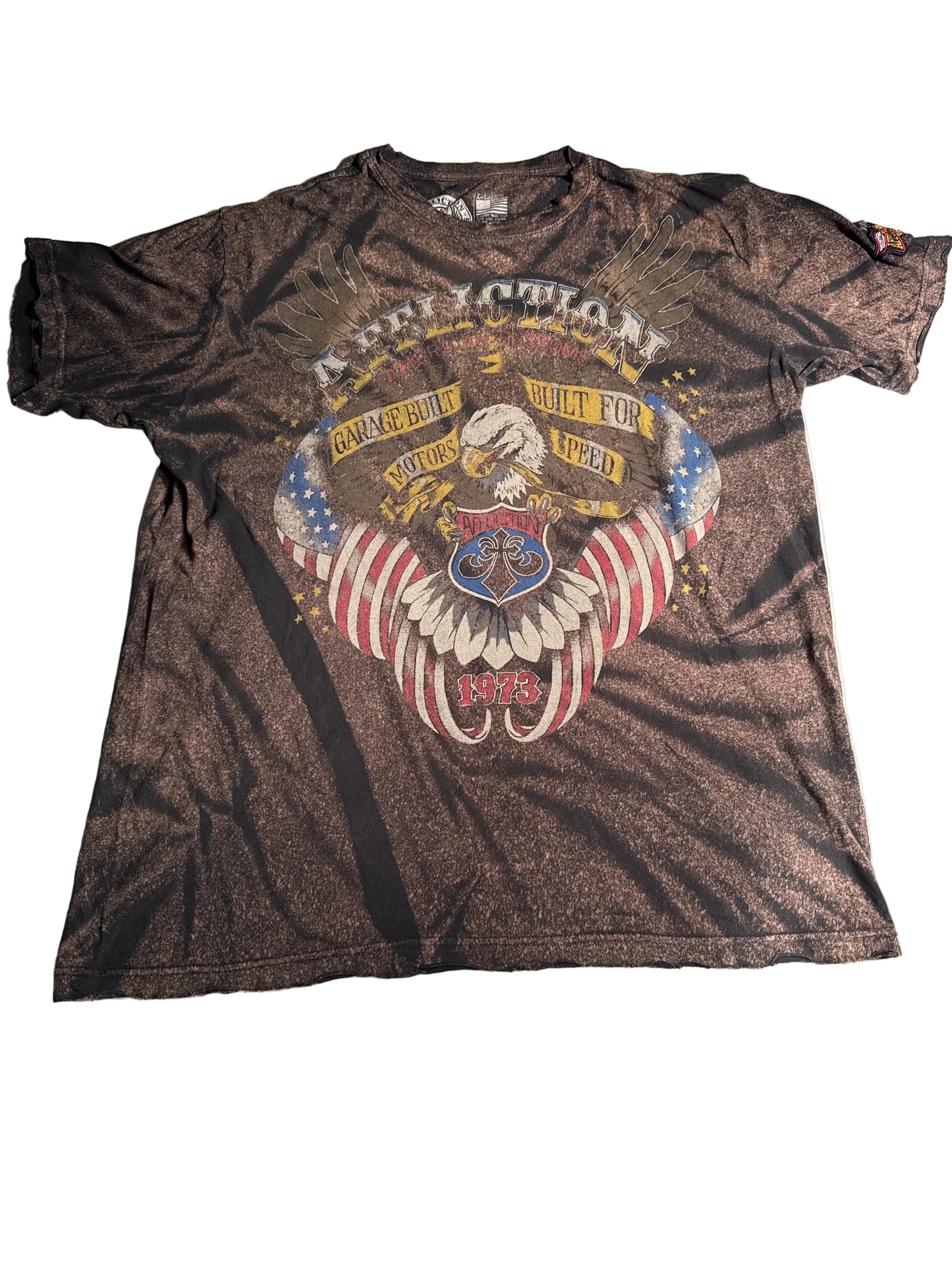 Y2K Affliction American Customs “Garage Built” Eagle Graphic Tee