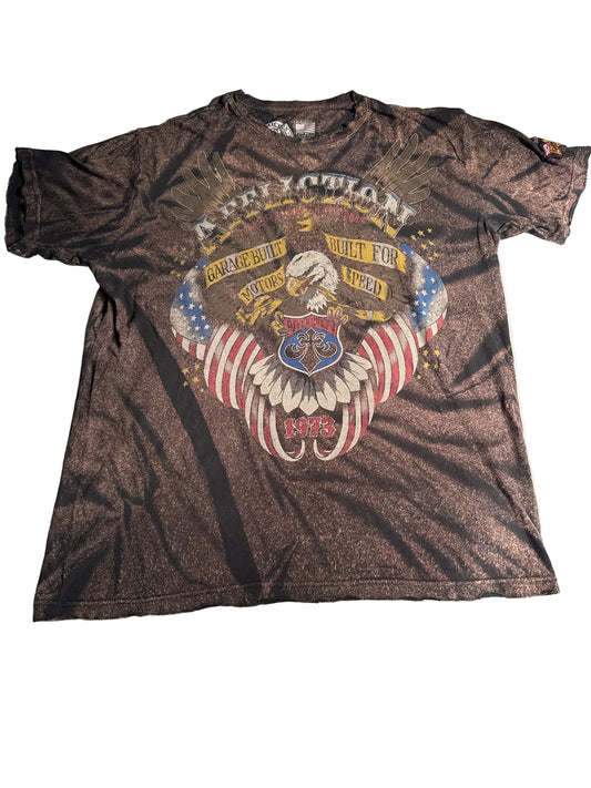Y2K Affliction American Customs “Garage Built” Eagle Graphic Tee