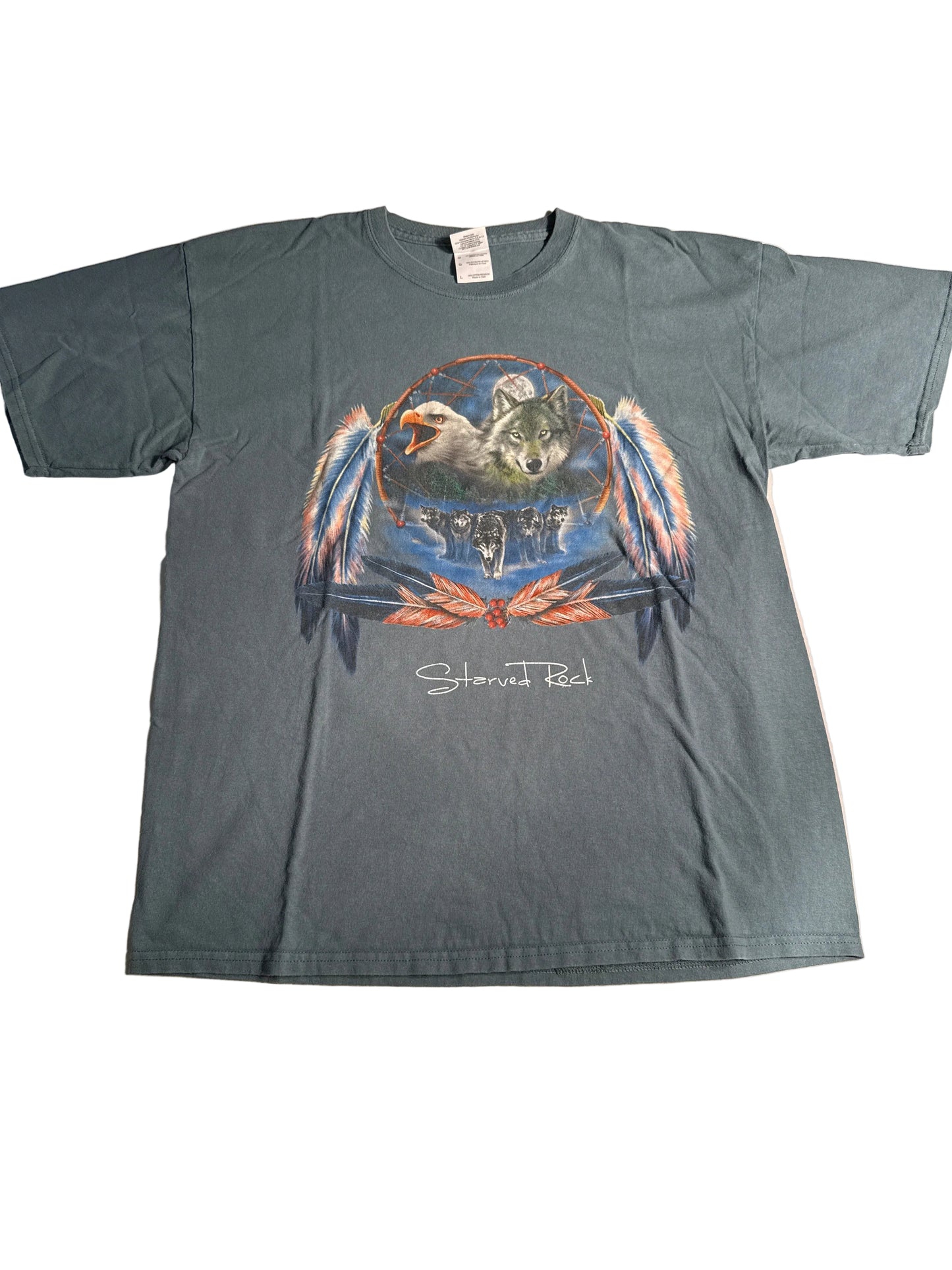 Vintage Starved Rock Wolf & Eagle Dreamcatcher Tee