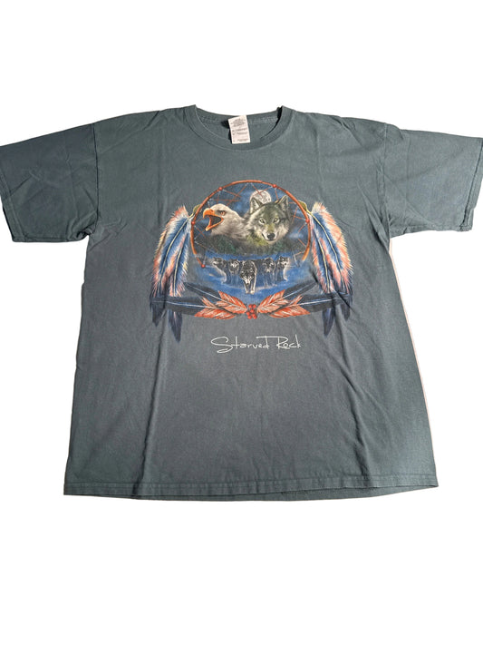 Vintage Starved Rock Wolf & Eagle Dreamcatcher Tee