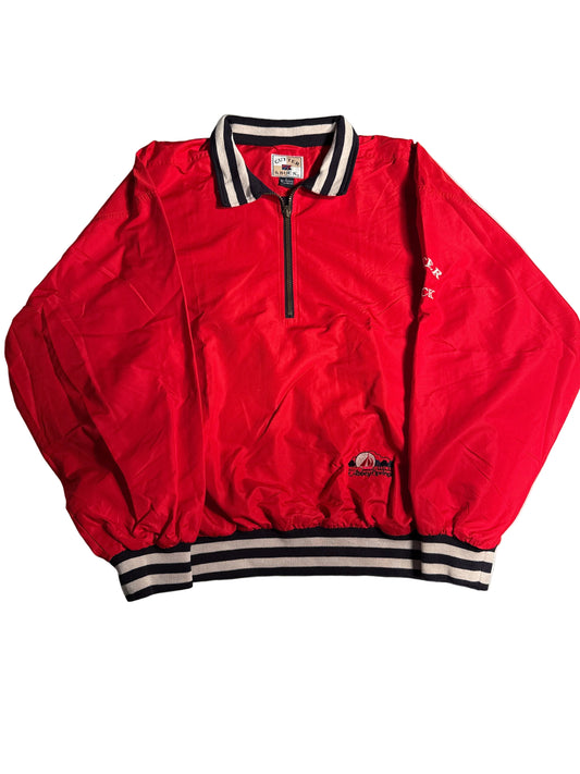 Vintage Cutter & Buck Red Quarter-Zip Pullover Windbreaker Jacket