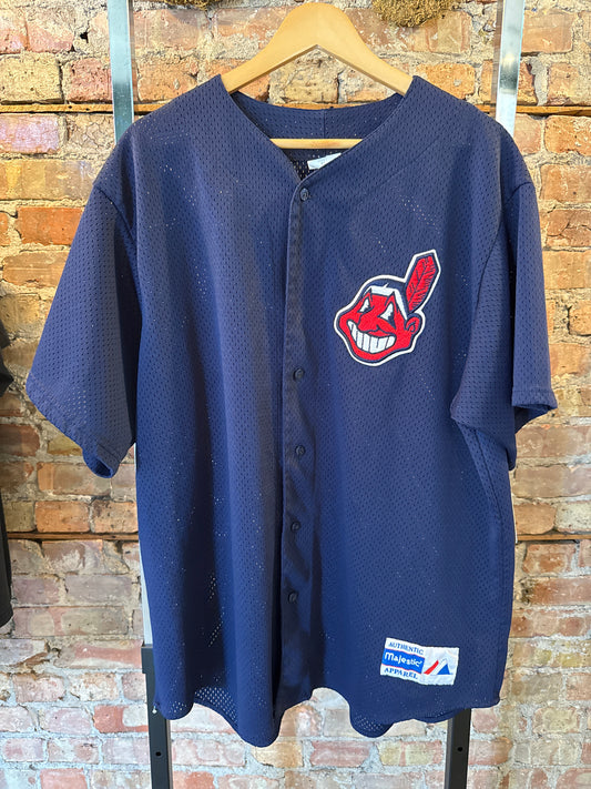 Cleveland Indians VTG Majestic Athletic Jersey Chief Wahoo