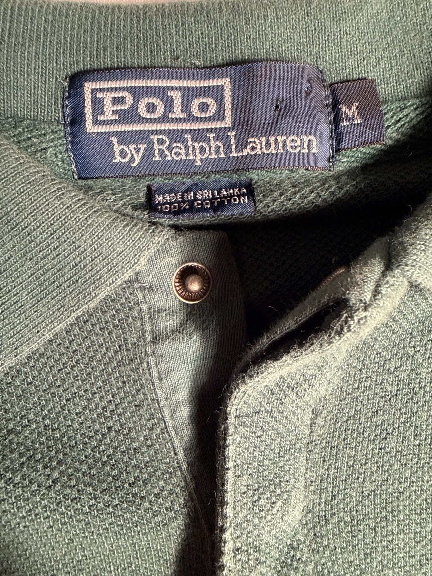 Vintage Polo Ralph Lauren Green & Orange Stripe Long Sleeve Polo