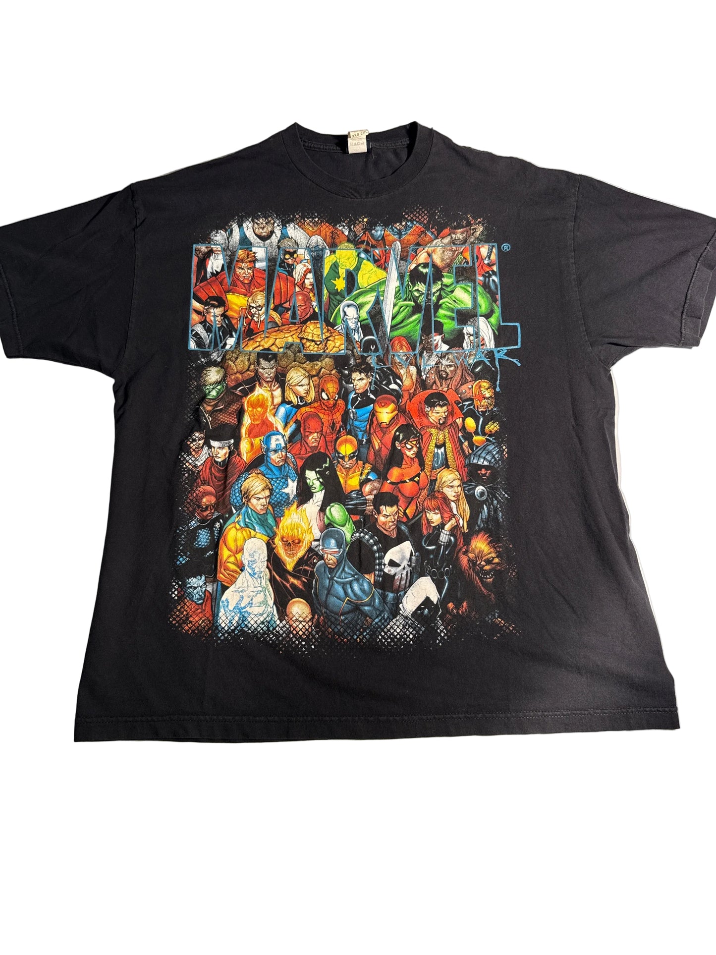 Y2K Marvel Civil War All Heroes Graphic Tee