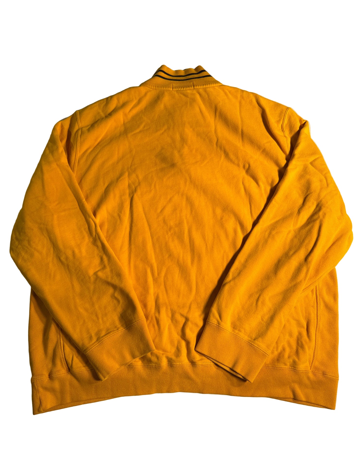 Polo Ralph Lauren Yellow Quarter-Zip Striped Collar Sweatshirt