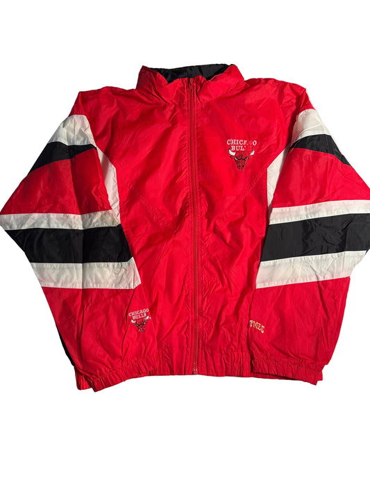 Vintage 90s Nutmeg Mills Chicago Bulls Colorblock Windbreaker Jacket XL