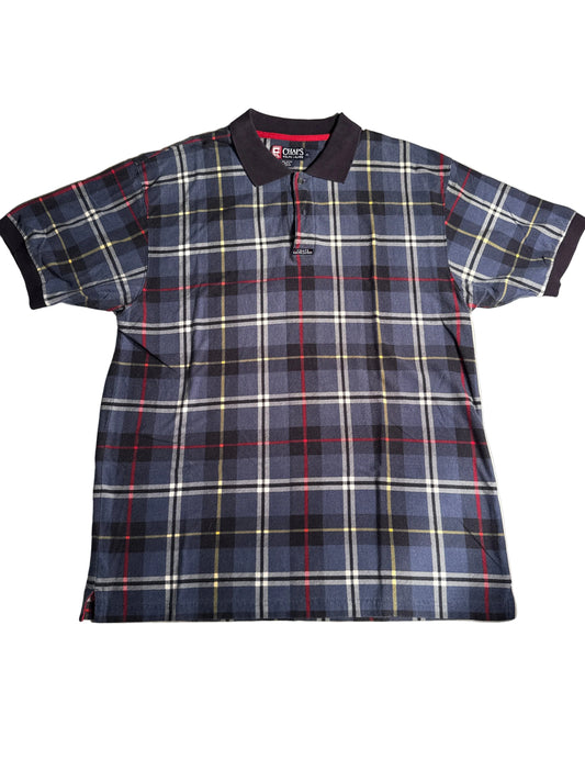 Vintage 90s Chaps Ralph Lauren Blue Plaid Polo