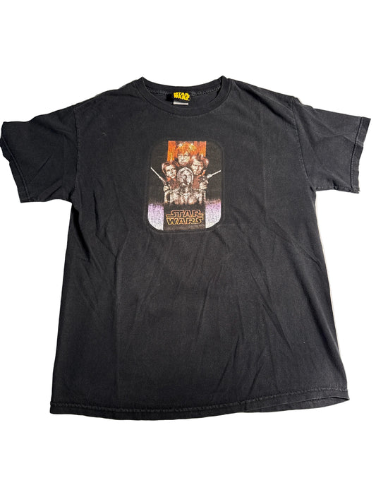Star Wars Original Trilogy Character Collage Black Tee