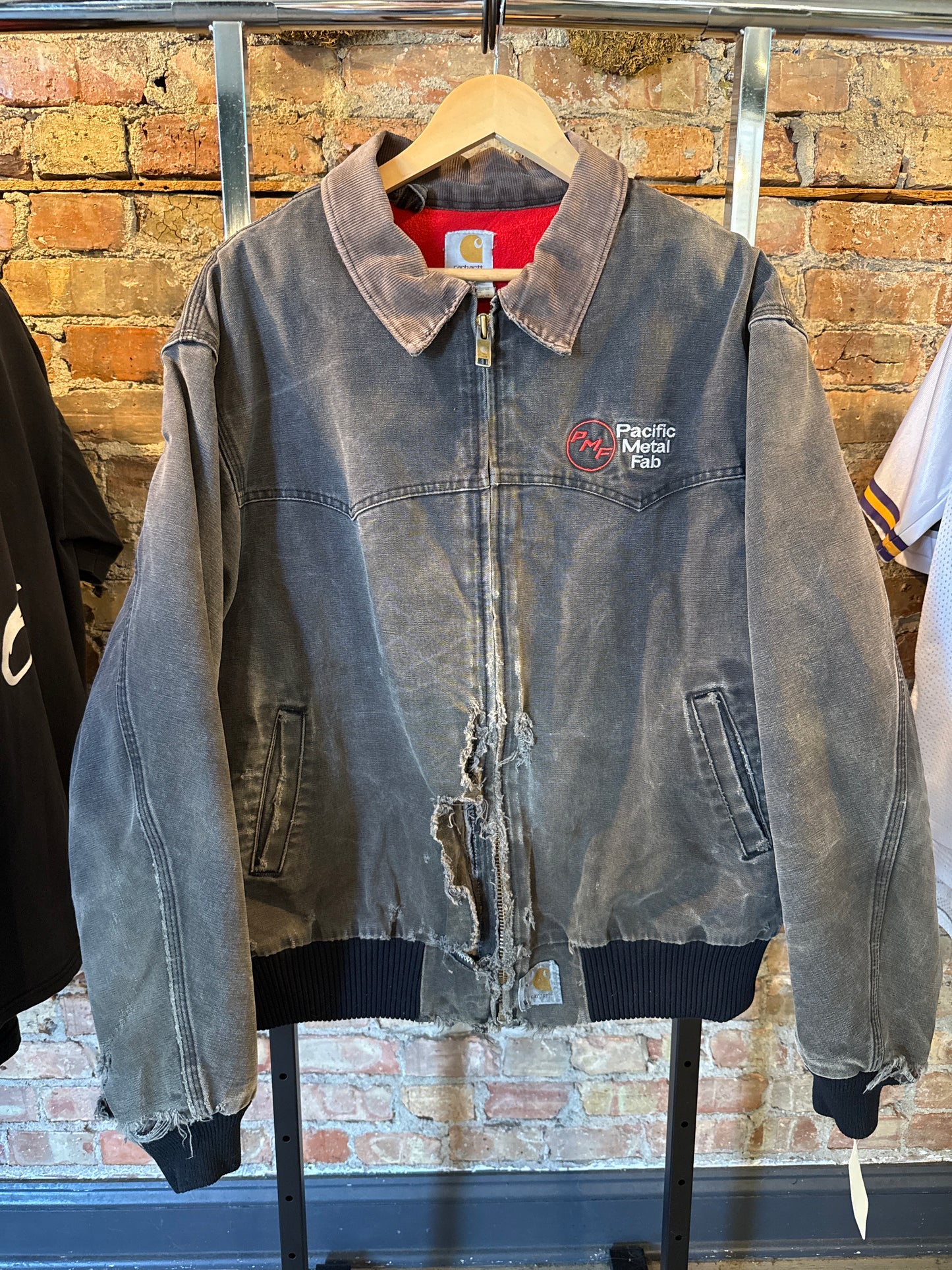 Grey Distresses Carhartt Detroit Jacket