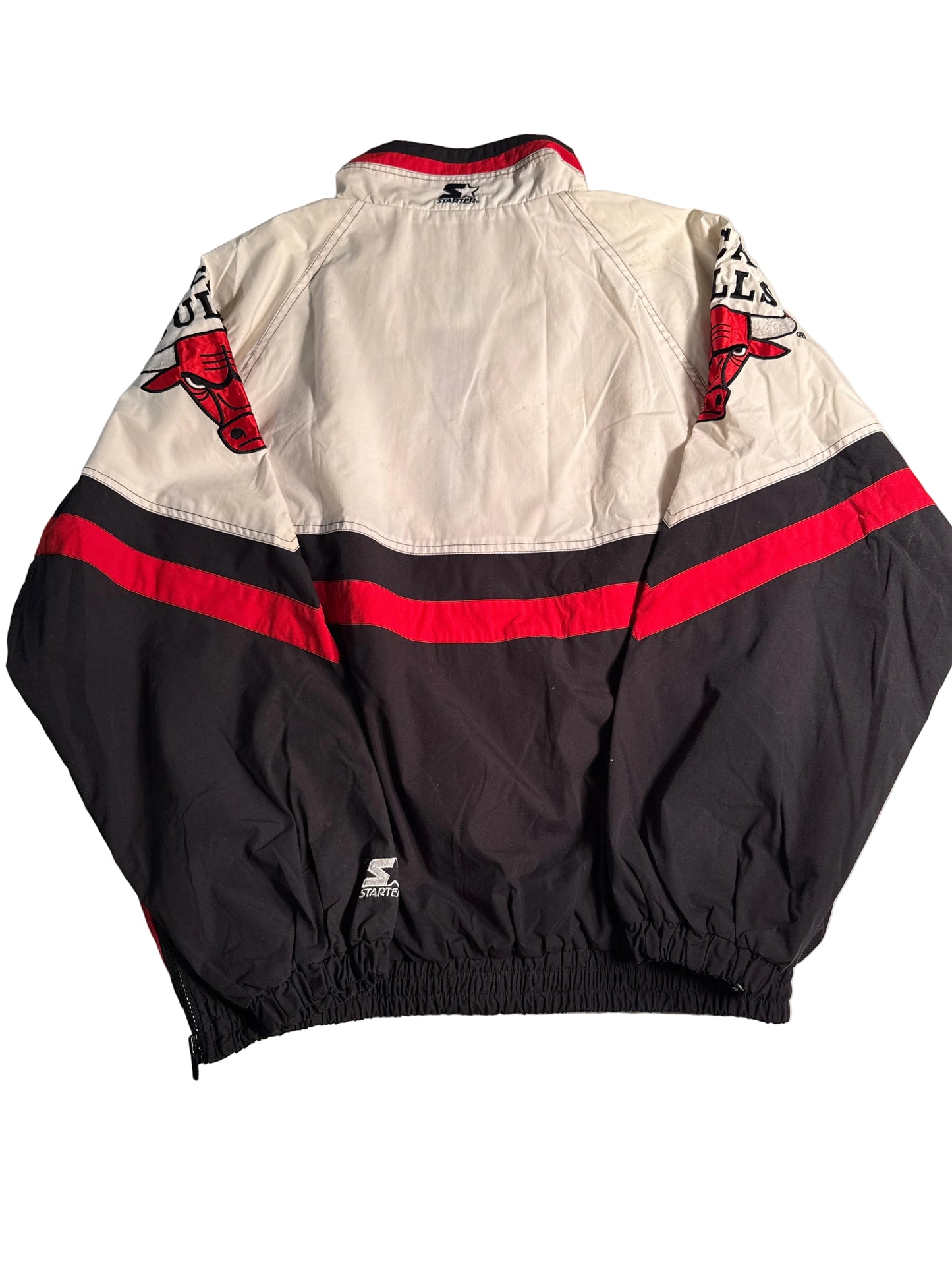 Vintage 90s Starter Chicago Bulls NBA Half-Zip Pullover Jacket XL