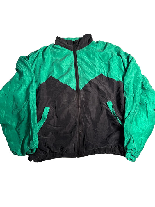90s Retro Lightweight Color Block Zip-Up Track Bomber Jacket Unisex