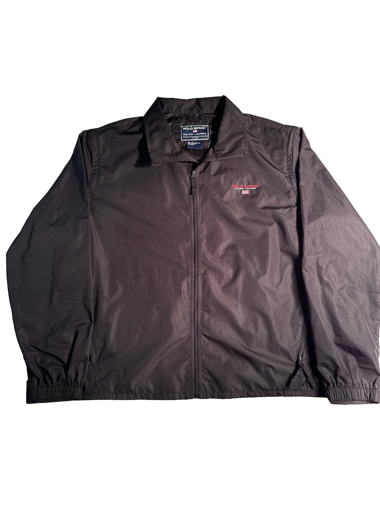 Vintage Polo Sport Ralph Lauren Gray Nylon Windbreaker Jacket