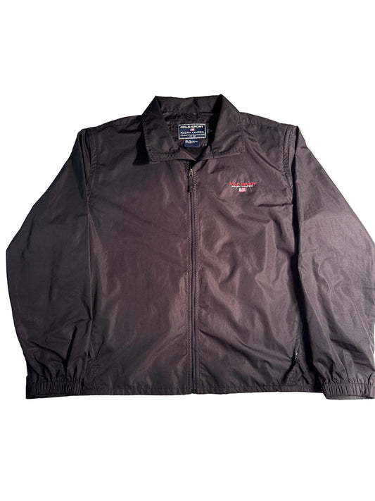 Vintage Polo Sport Ralph Lauren Gray Nylon Windbreaker Jacket