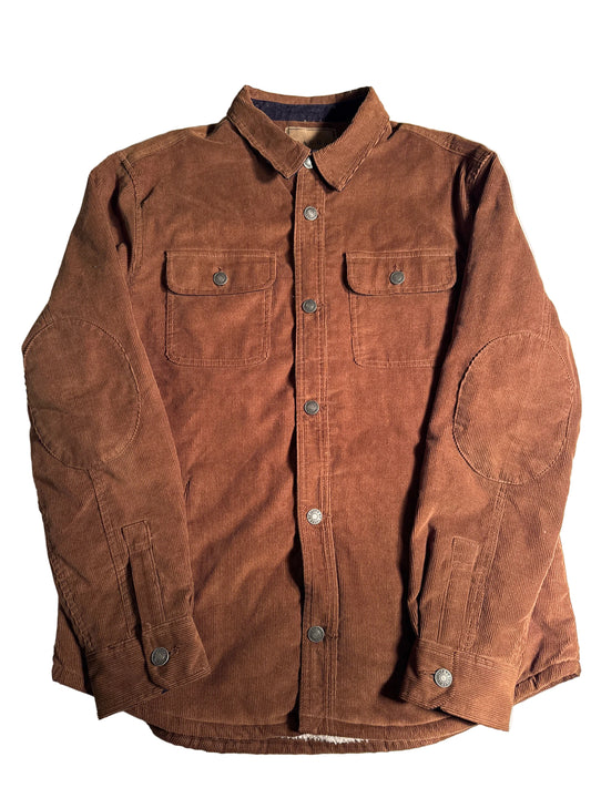 Vintage Jachs NY Sherpa-Lined Corduroy Shirt Jacket with Elbow Patches