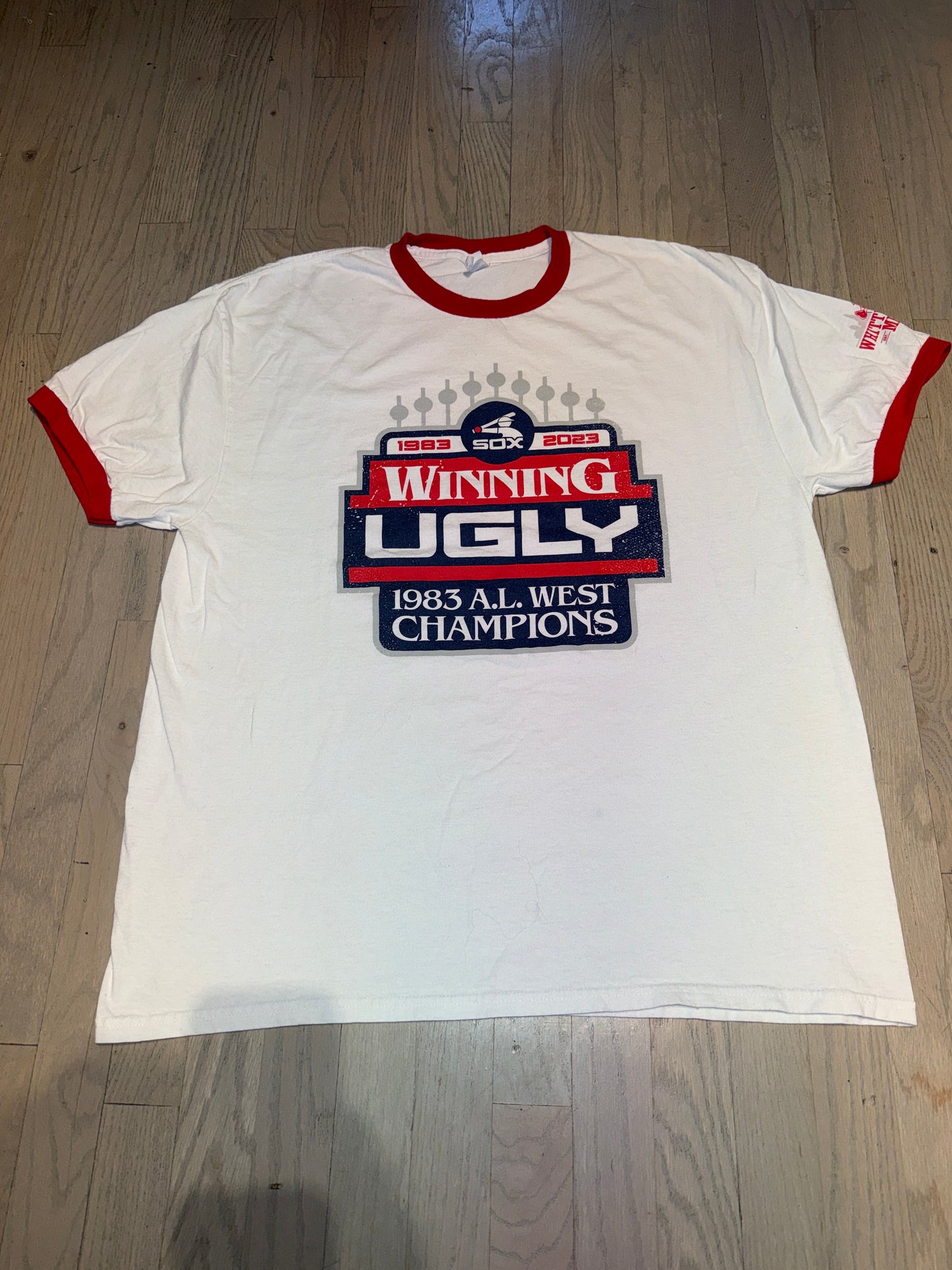 Winning Ugly White Sox Ringer Tee
