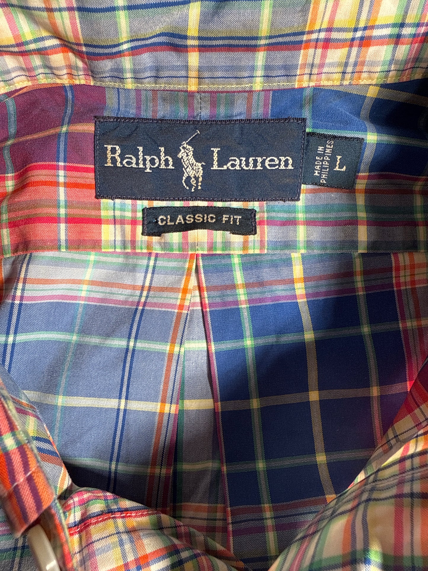 Polo Ralph Lauren Multicolor Madras Plaid Short Sleeve Button Down