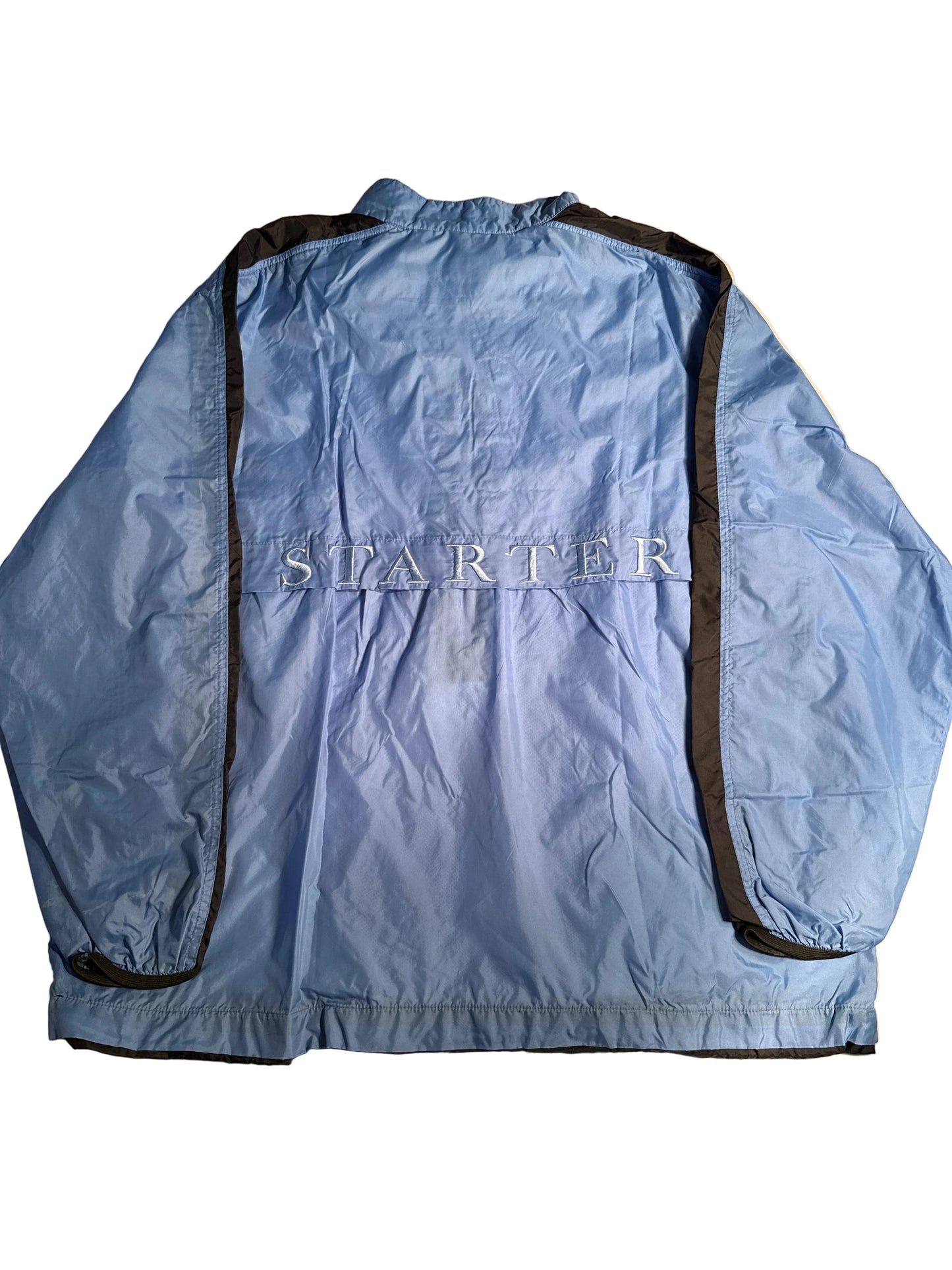 Vintage Starter Light Blue Half-Zip Pullover Windbreaker Jacket