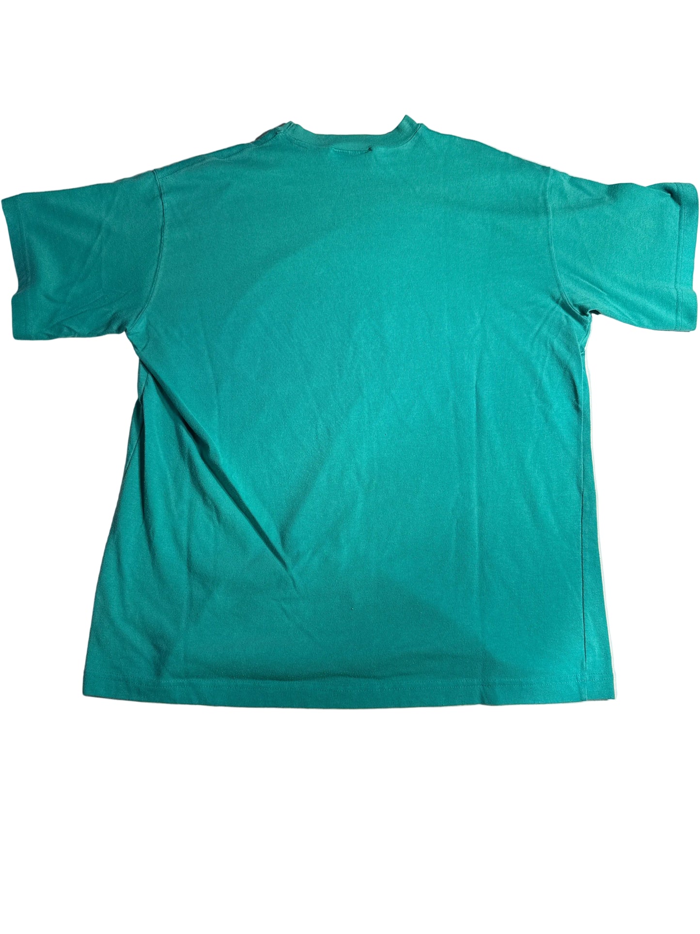 Vintage 90s Adidas Teal Geometric Graphic Tee