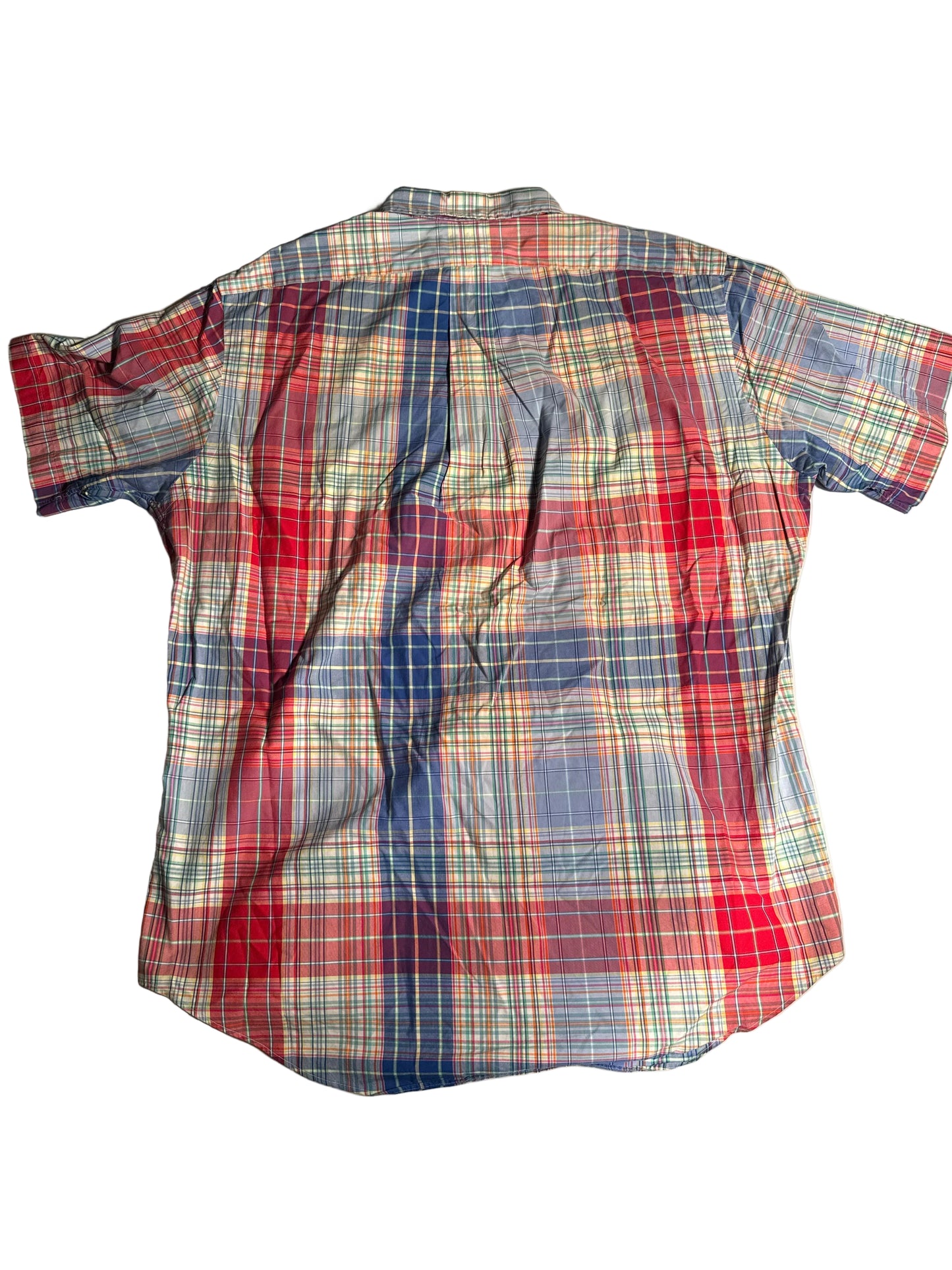 Polo Ralph Lauren Multicolor Madras Plaid Short Sleeve Button Down
