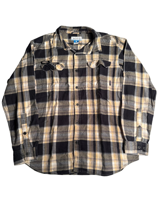 Columbia Purdue Boilermakers Plaid Flannel Button Down