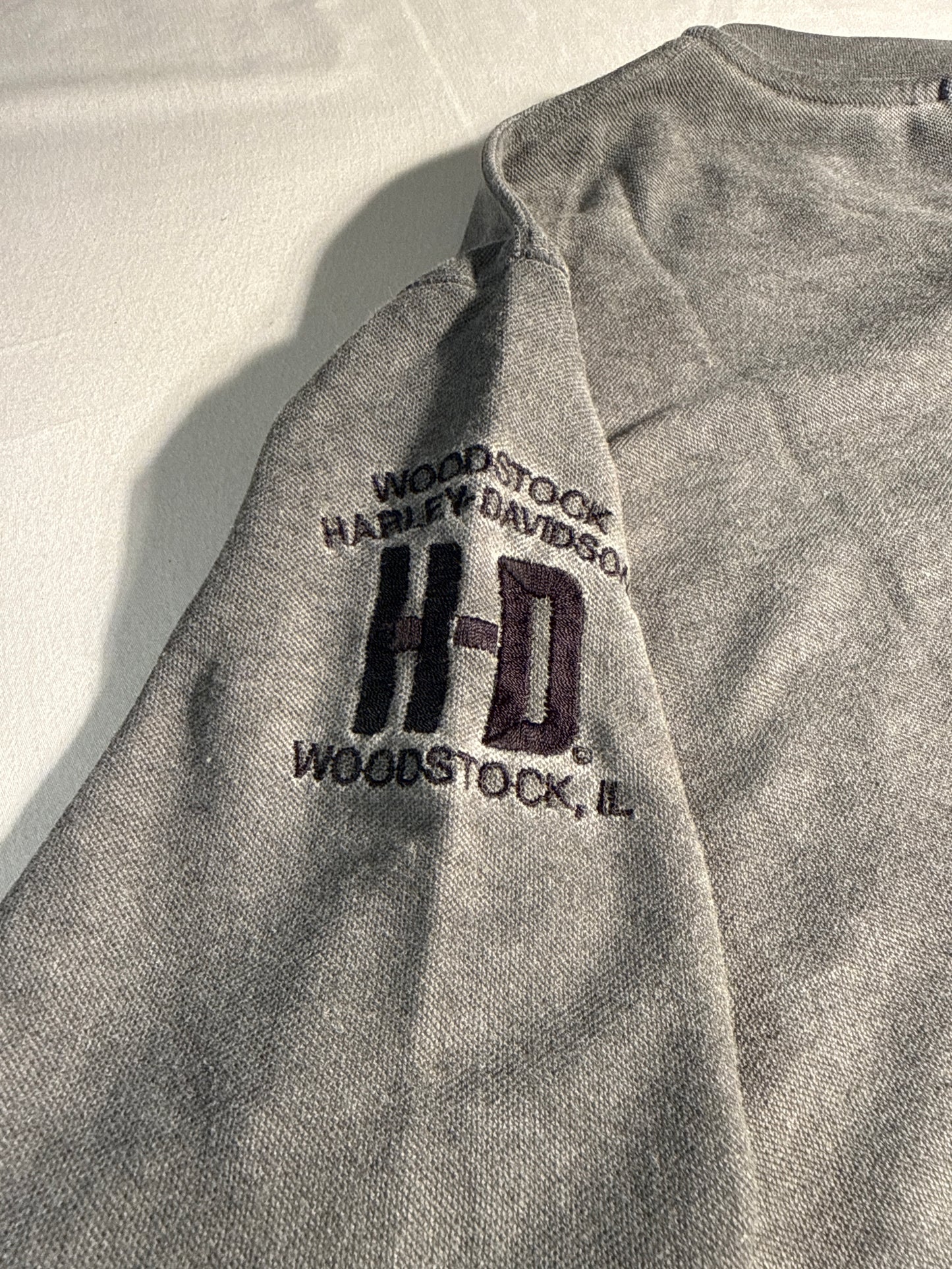 Harley-Davidson H.O.G. Woods OK Gray Long Sleeve Henley