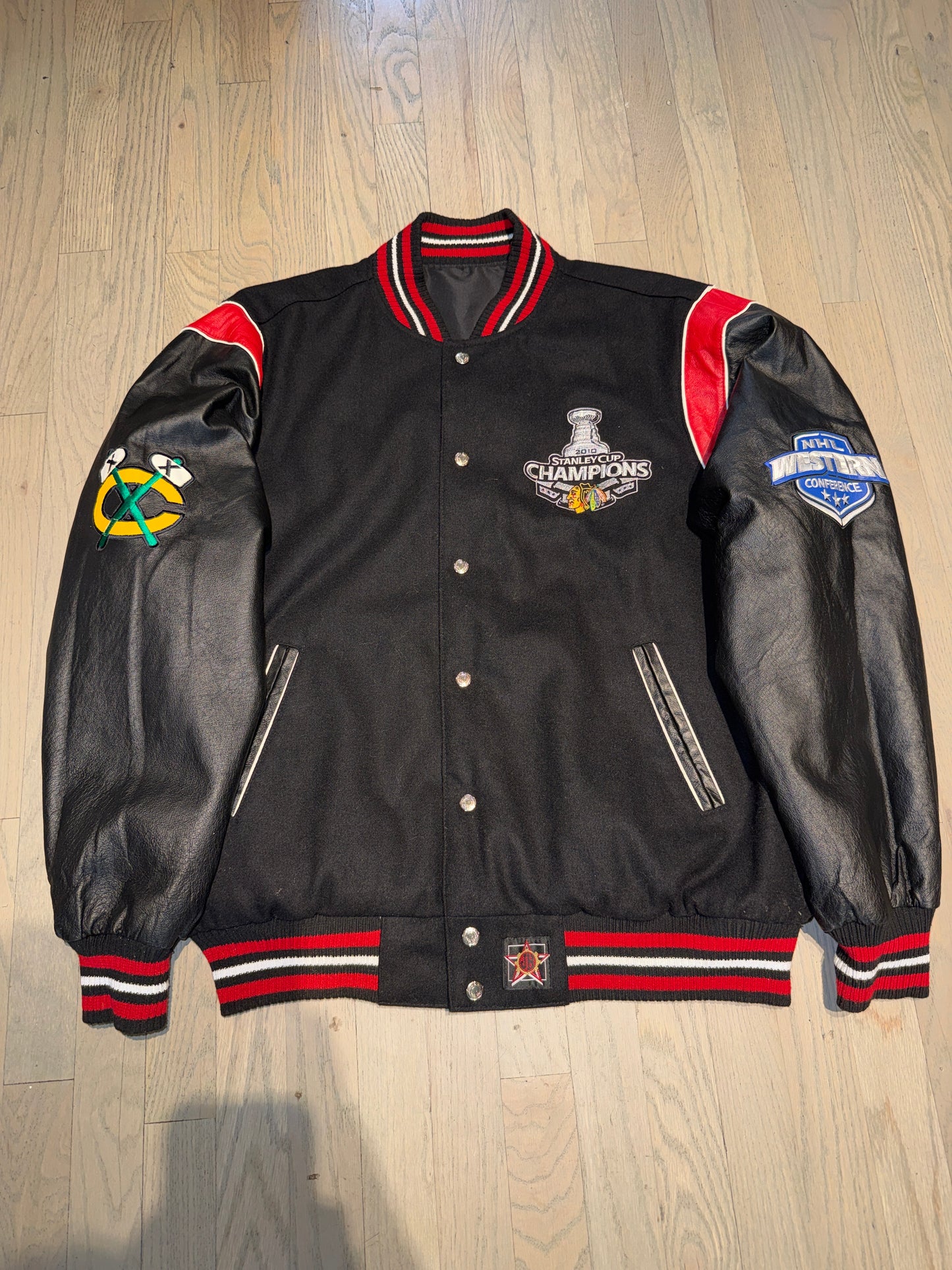 Jeff Hamilton Chicago Blackhawks 2010 Stanley Cup Champions Jacket
