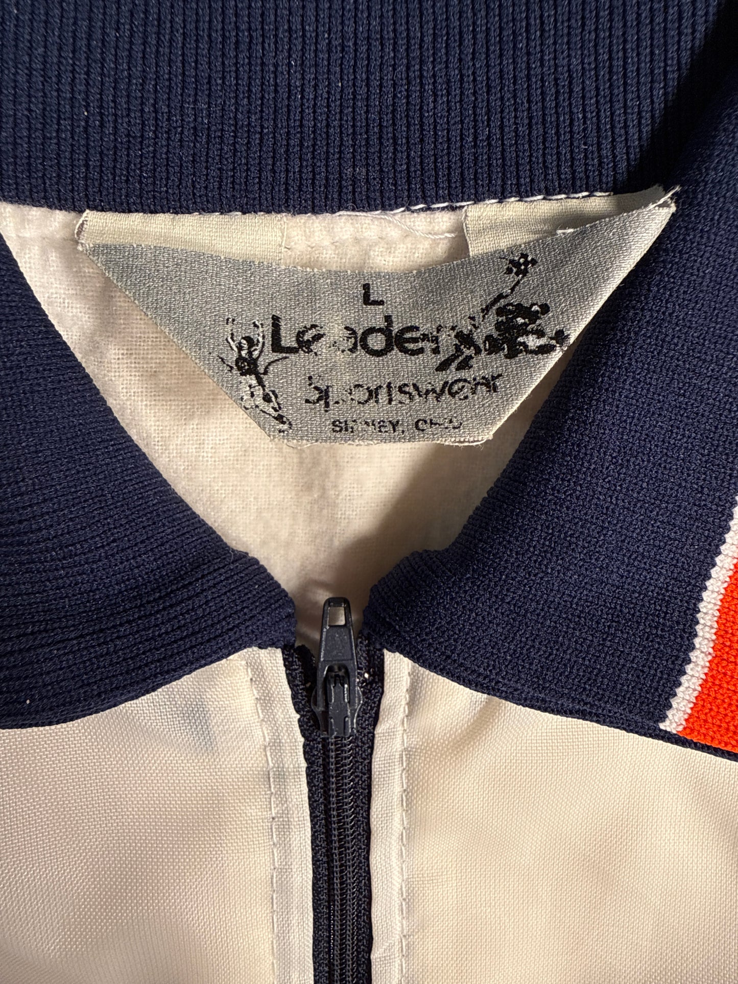 Vintage 90s University of Illinois Fighting Illini White 1/4 Zip Pullover Windbreaker