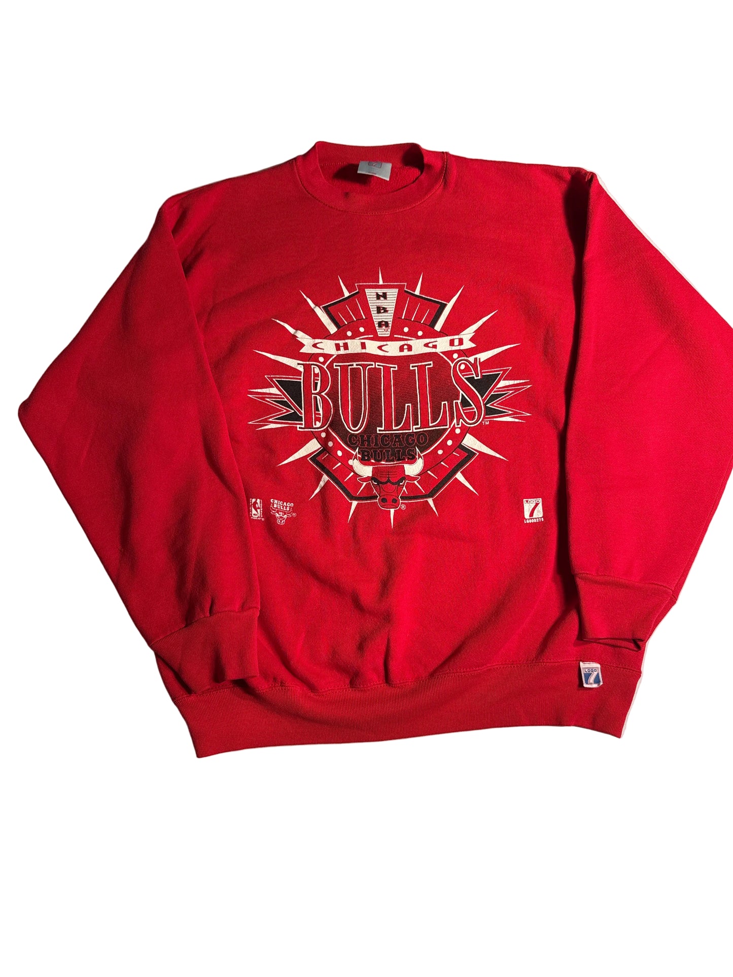 Vintage 90s Chicago Bulls Logo 7 Crewneck Sweatshirt