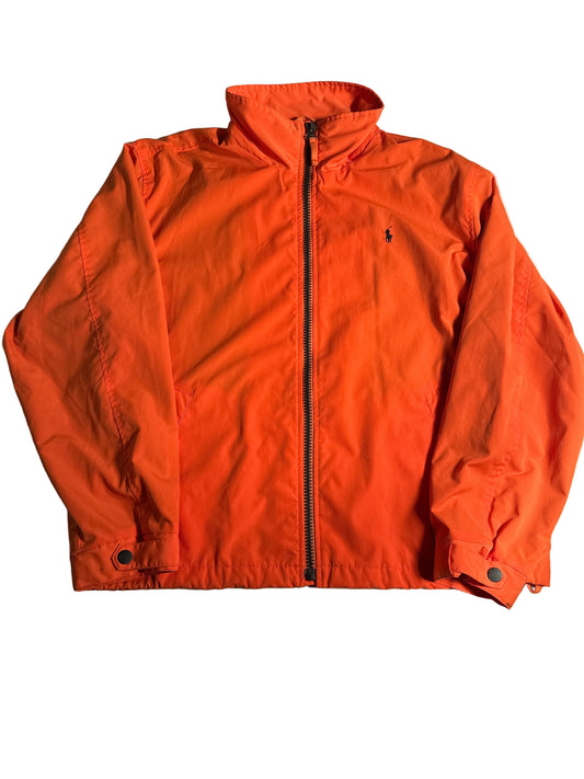 Vintage Polo Ralph Lauren Orange Full-Zip Windbreaker Jacket Size XL