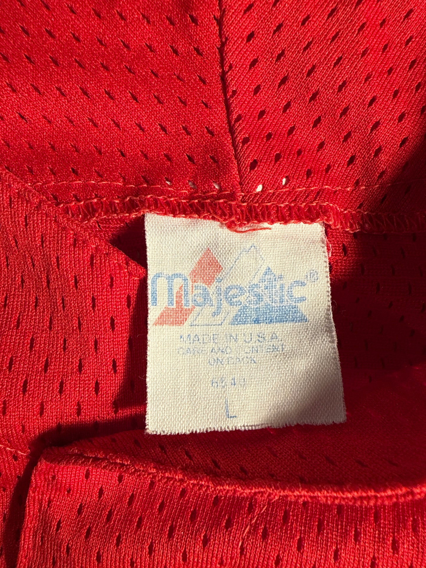 Vintage 90s Majestic St Louis Cardinals Red Mesh Baseball Jersey #13 Button Up MLB