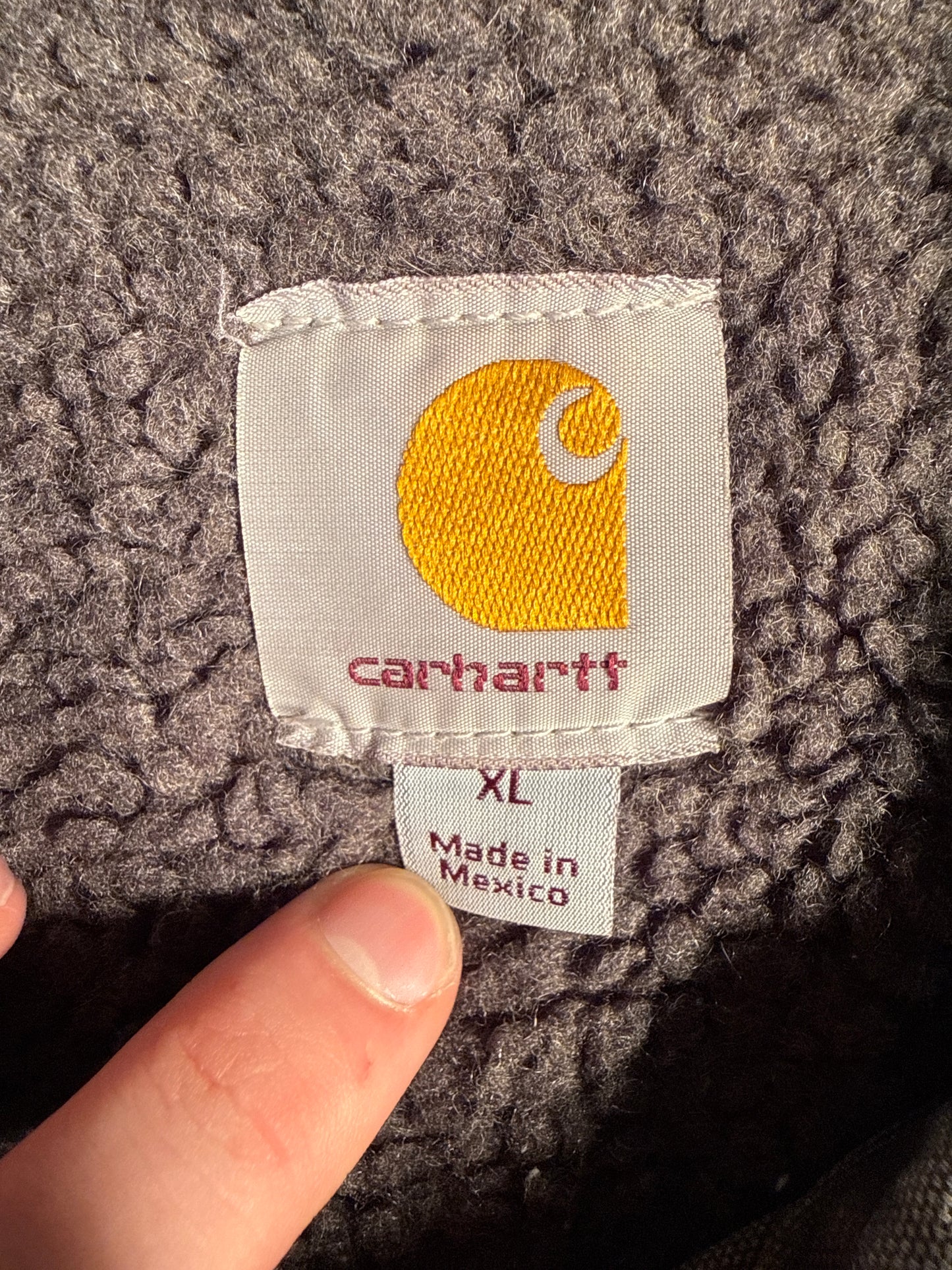 Vintage Carhartt Sandstone Ridge Coat C61 Sherpa-Lined Workwear Jacket
