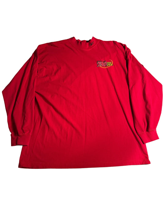 Vintage Sports Radio 790 The Zone Atlanta Red Long Sleeve Tee