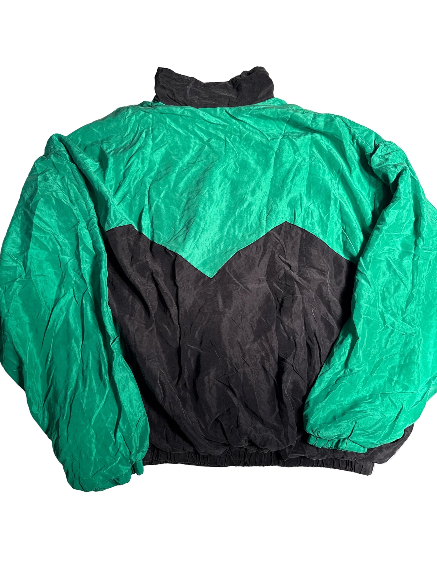 90s Retro Lightweight Color Block Zip-Up Track Bomber Jacket Unisex