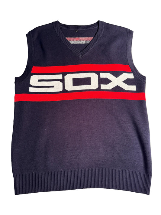 Chicago White Sox Gray Red Knit Sweater Vest
