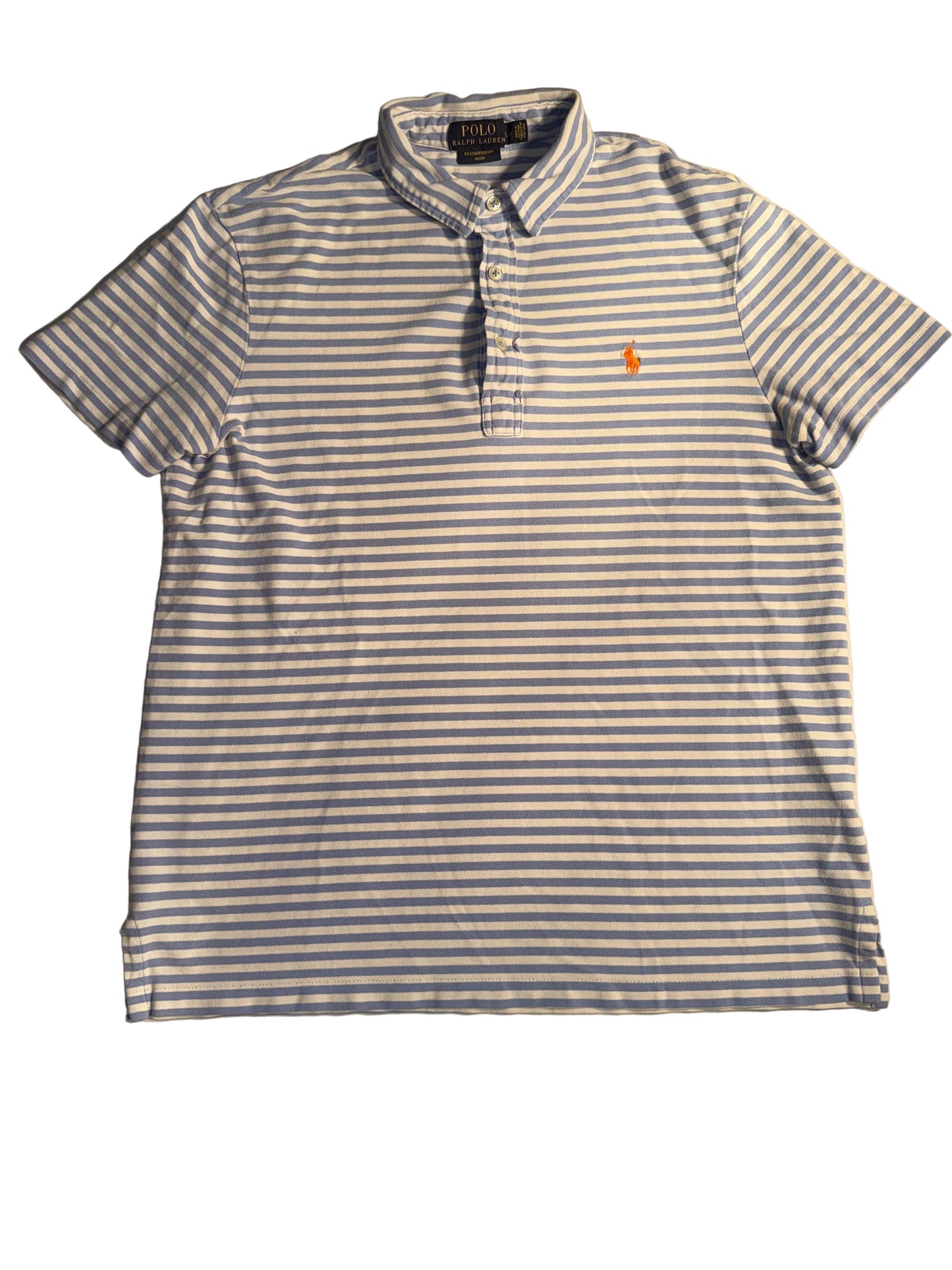 Polo Ralph Lauren Blue & White Striped Performance Polo