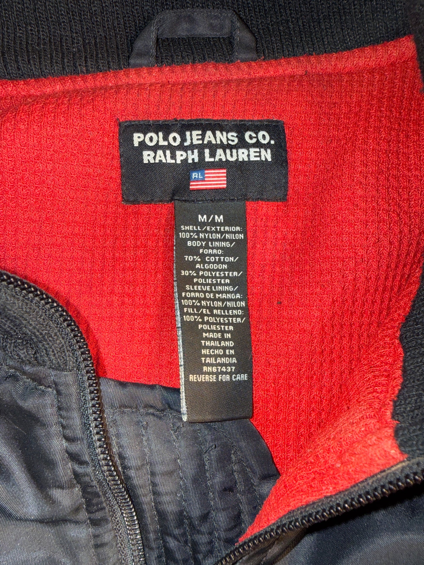 Vintage Y2K Polo Jeans Co. Ralph Lauren MA-1 Flight Bomber Jacket