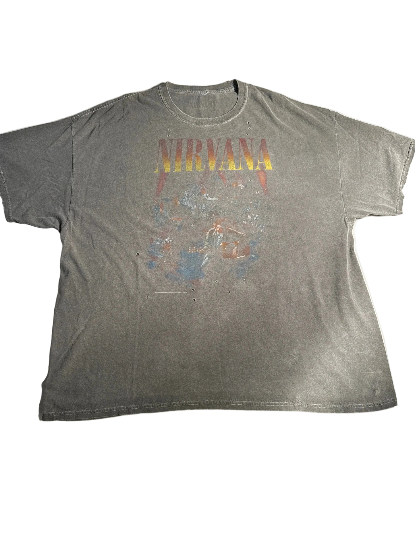 Nirvana MTV Unplugged In New York Distressed Graphic T-Shirt