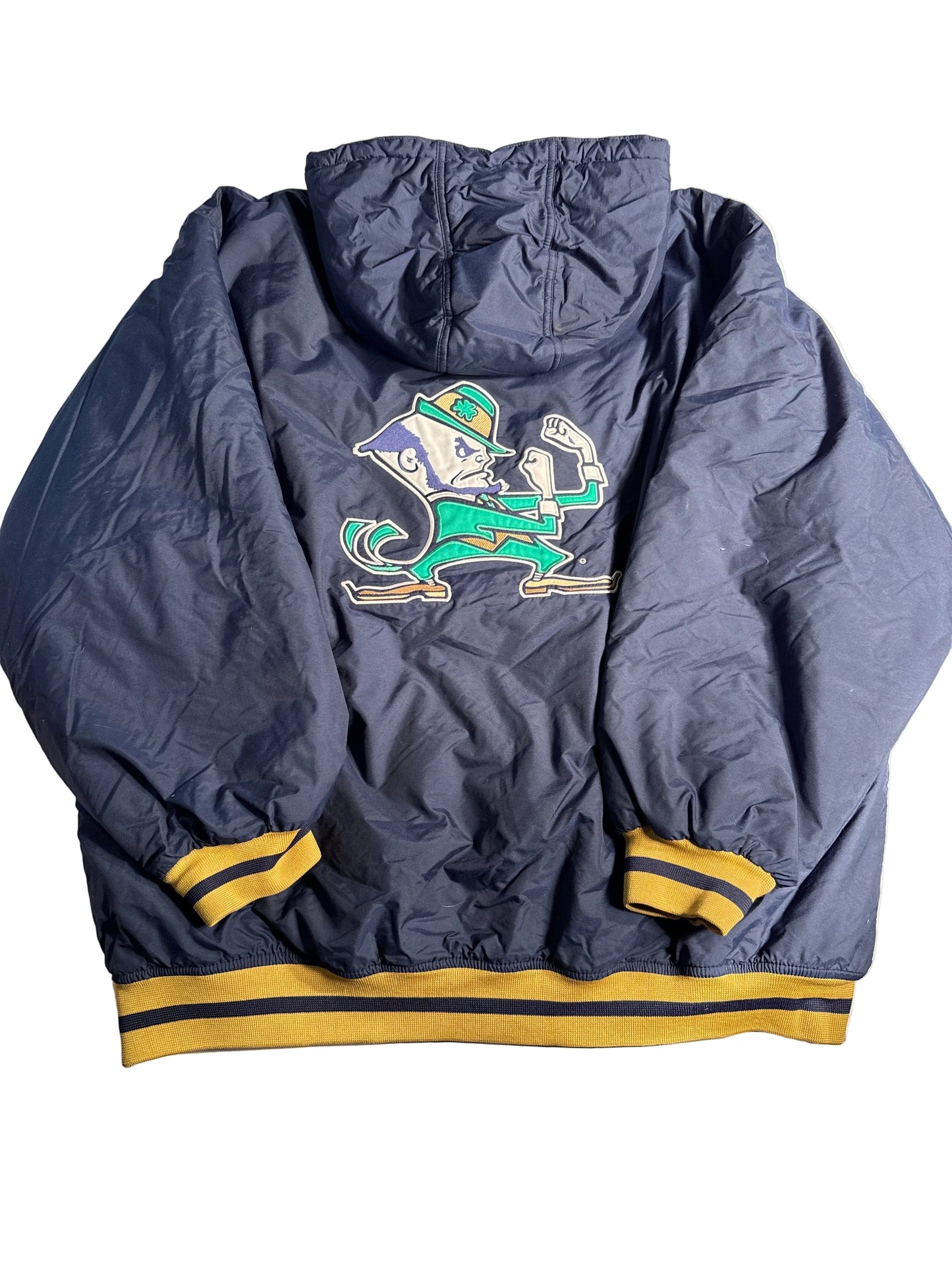 Vintage 90s Champs Team Edition Notre Dame Fighting Irish Puffer Jacket XL
