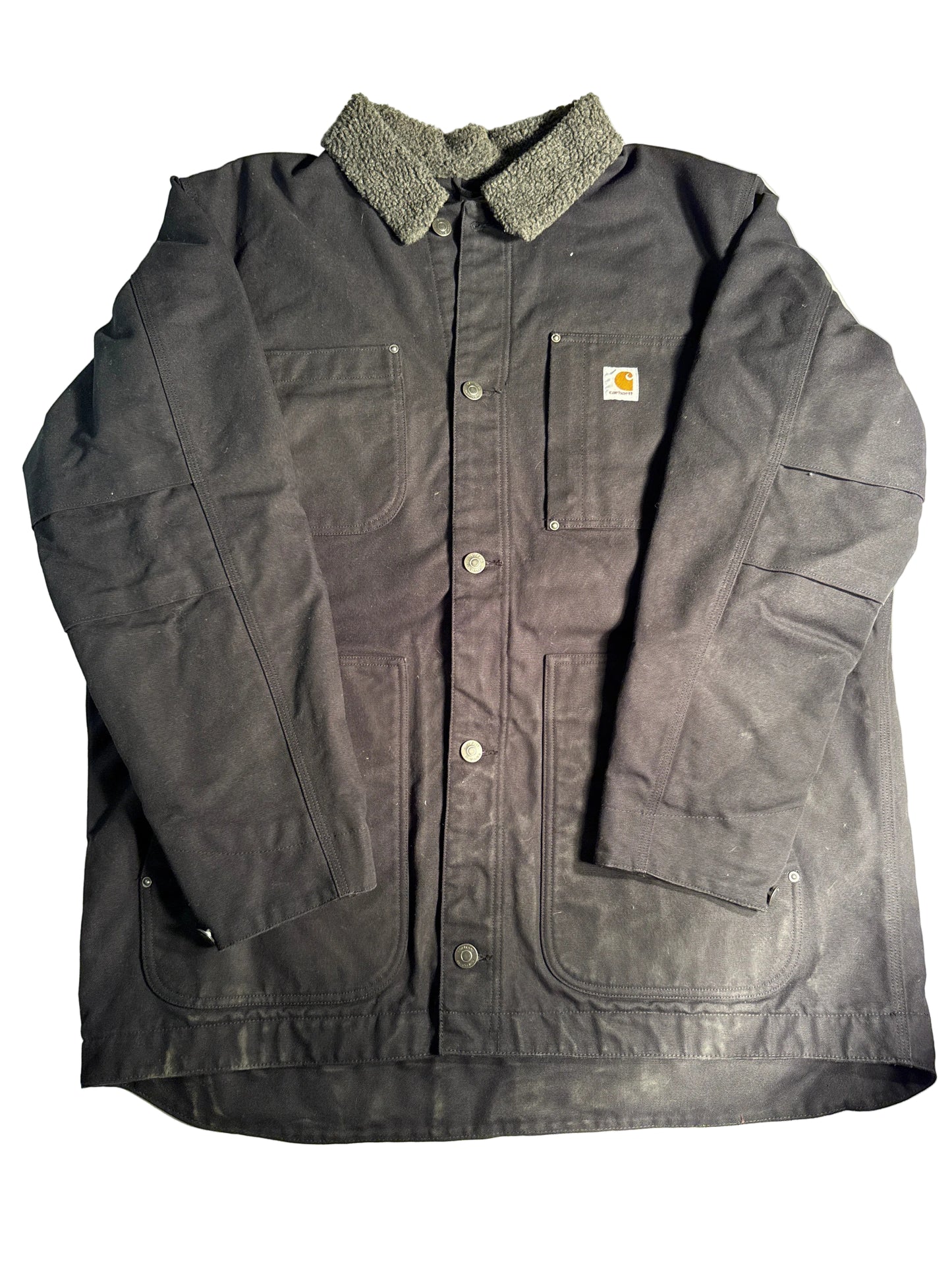 Vintage Carhartt Full Swing Traditional Chore Coat with Sherpa Collar