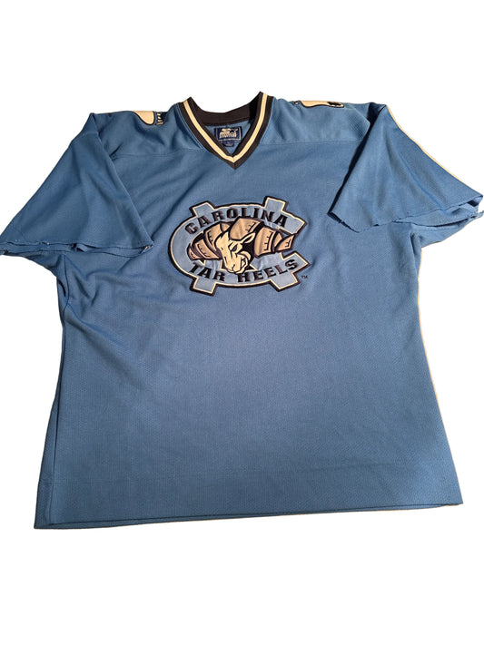 Vintage Starter 1990s UNC Carolina Tar Heels Heavy-Embroidered Jersey Shirt