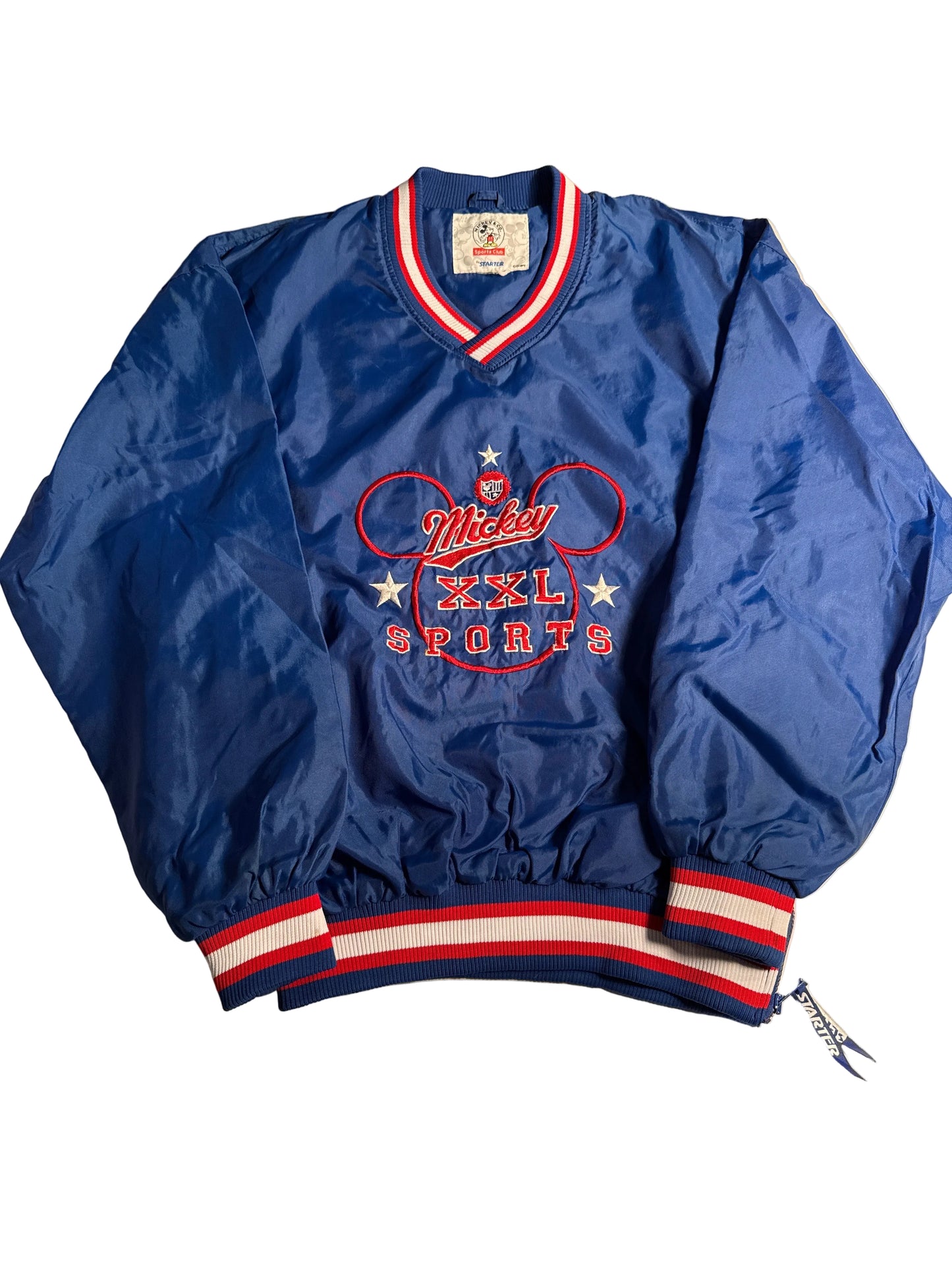 Vintage 90s Mickey Mouse Sports Club Starter Pullover Jacket Blue