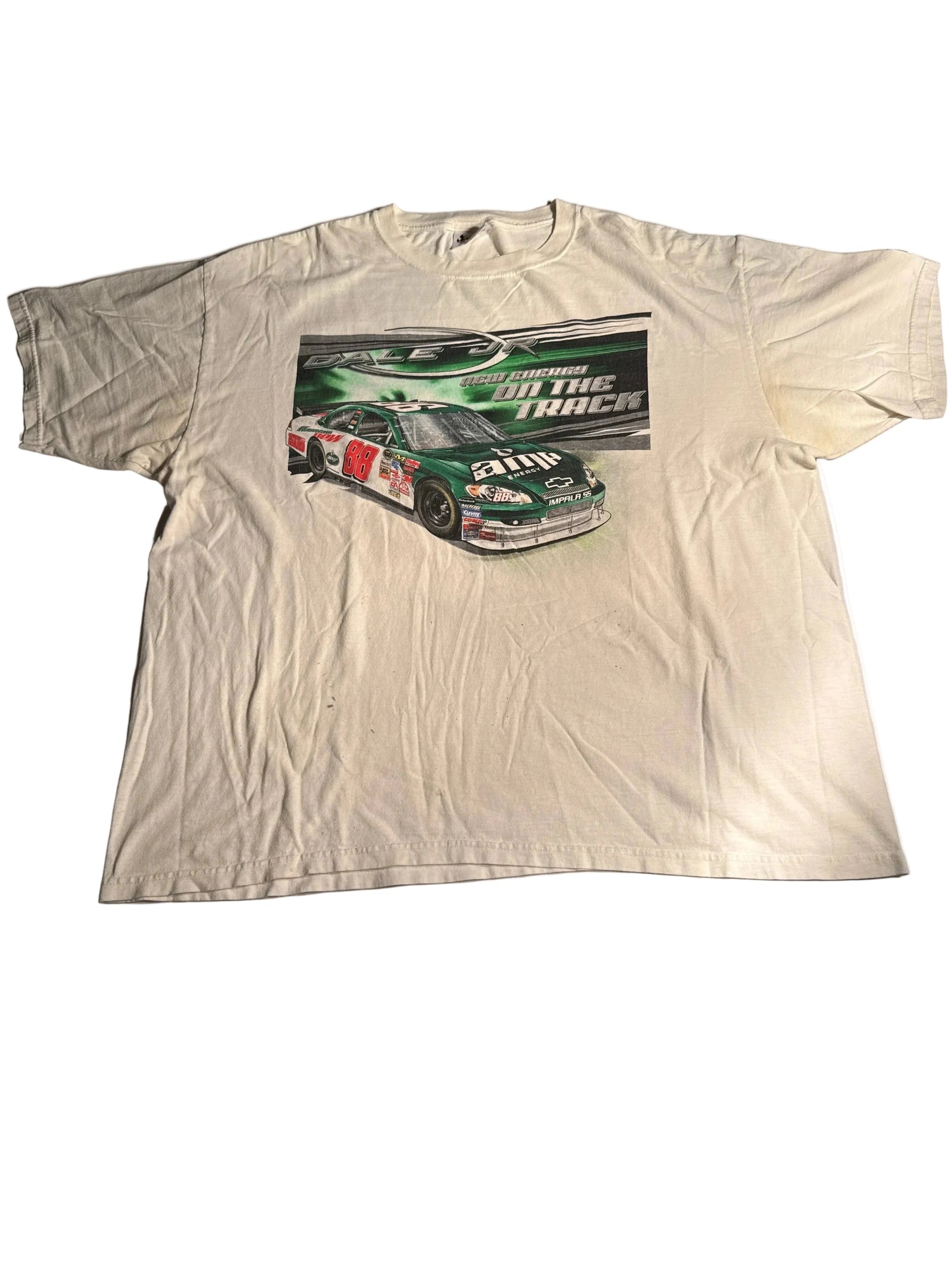 Vintage Y2K Dale Earnhardt Sr. & Jr. NASCAR Double Car Graphic Tee