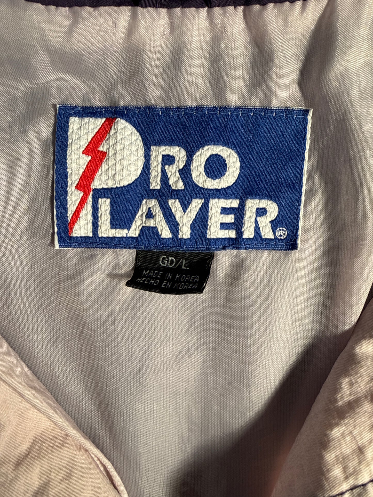 90s Pro Player Super Bowl 30 Purple & White Colorblock Track Jacket
