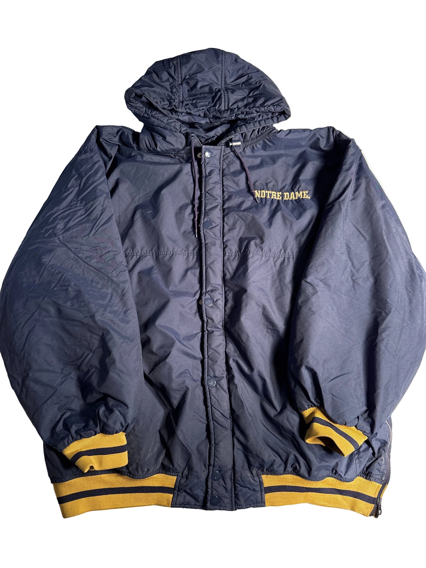 Vintage 90s Champs Team Edition Notre Dame Fighting Irish Puffer Jacket XL