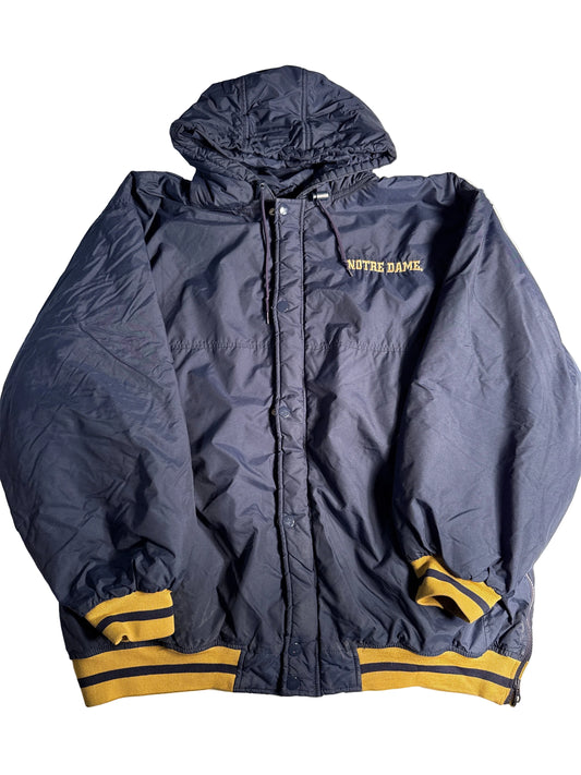 Vintage 90s Champs Team Edition Notre Dame Fighting Irish Puffer Jacket XL